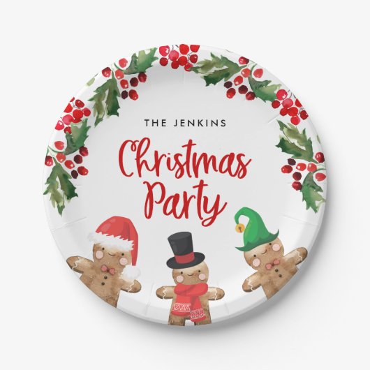 Fun Christmas Party Paper Plate Pappteller (Vorderseite)