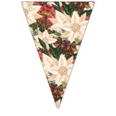 Fun Christmas Poinsettia Splendor Holiday Wimpelkette (Zweite Fahne)