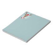 Fun Christmas Rentier Santa Animal Art Notizblock (Rotiert)