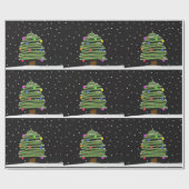 Fun Christmas Tree Muster Geschenkpapier (Flach)