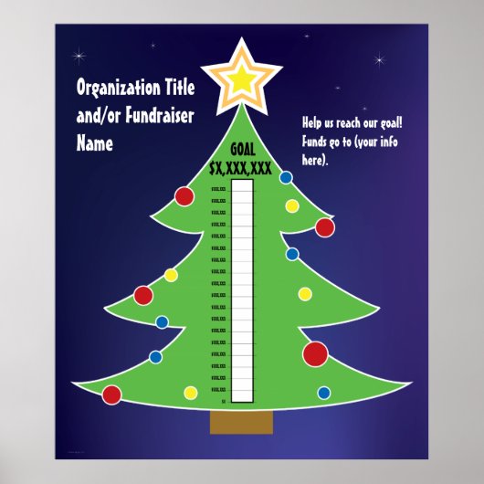 Fun Christmas Tree Thermometer Poster (Vorne)