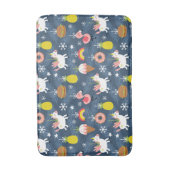 Fun Christmas Unicorns und Flamingos Muster Badematte (Vorderseite Vertikal)
