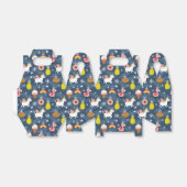 Fun Christmas Unicorns und Flamingos Muster Geschenkschachtel (Ungefaltet)