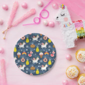 Fun Christmas Unicorns und Flamingos Muster Pappteller (Party)