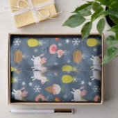 Fun Christmas Unicorns und Flamingos Muster Seidenpapier (Geschenk)