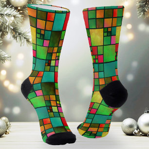 Fun Christmas verklebte Glass Pattern Socken