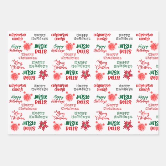 FUN CHRISTMAS WRAPPING PAPER GIFT SETS. GESCHENKPAPIER SET (Vorderseite)