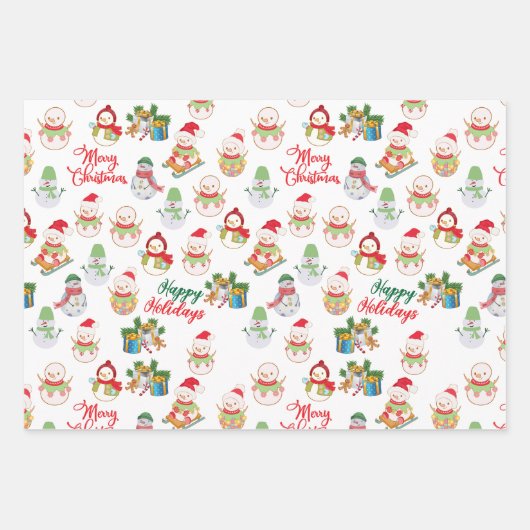 FUN CHRISTMAS WRAPPING PAPER GIFT SETS. GESCHENKPAPIER SET (Vorderseite)