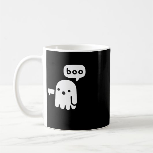 Fun chunky Geist der Missbilligung Boo Halloween Kaffeetasse (Links)