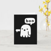 Fun chunky Geist der Missbilligung Boo Halloween Karte (Gelbe Blume)