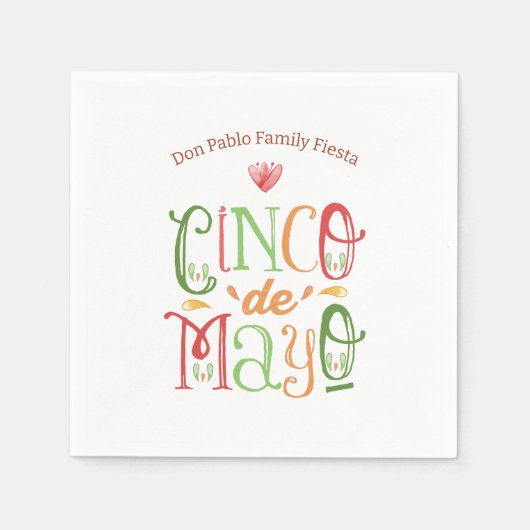 Fun Cinco de Mayo Fiesta Serviette (Vorderseite)