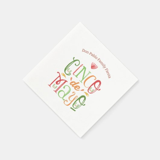 Fun Cinco de Mayo Fiesta Serviette (Ecke)