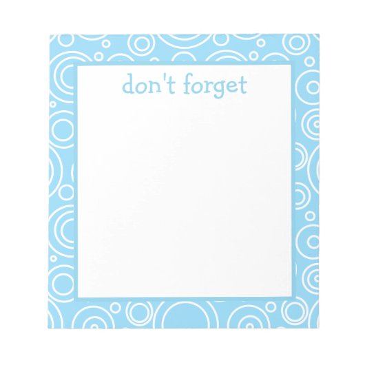 Fun Circle Pattern Notizblock (Vorderseite)