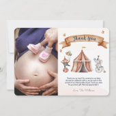 Fun Circus Animal Baby Dusche Danke Karte (Vorderseite)