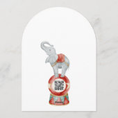fun Circus Baby Shower with qr code Invitation Einladung (Rückseite)