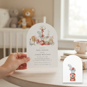 fun Circus Baby Shower with qr code Invitation Einladung
