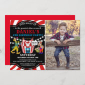 Fun Circus Children's Foto | Karneval Geburtstag Einladung (Vorne/Hinten)