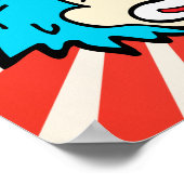 Fun Circus clown helles grafisches Plakat (Ecke)