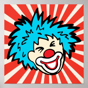 Fun Circus clown helles grafisches Plakat