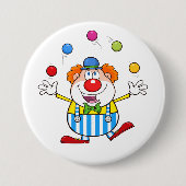 Fun Circus Clown Juggling Balls Button (Vorderseite)