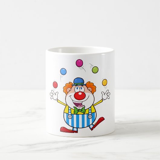 Fun Circus Clown Juggling Balls Kaffeetasse