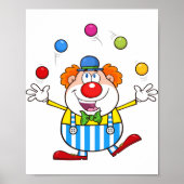 Fun Circus Clown Juggling Balls Poster (Vorne)