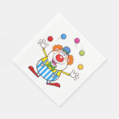 Fun Circus Clown Juggling Balls Serviette (Ecke)