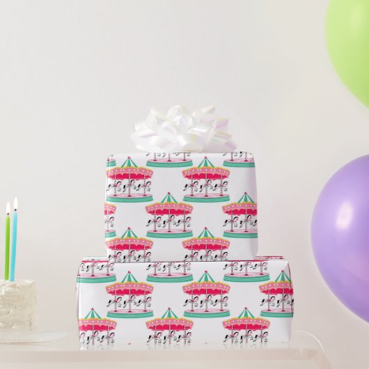 Fun Circus Karussell Party Wrapping Papier Geschenkpapier (Partygeschenke)