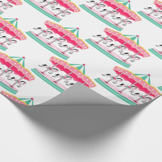 Fun Circus Karussell Party Wrapping Papier Geschenkpapier (Ecke)