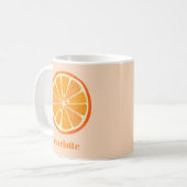Fun Citrus Orange Slice Personalisiert Kaffeetasse (Vorderseite Links)