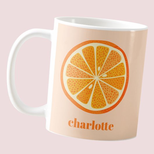 Fun Citrus Orange Slice Personalisiert Kaffeetasse