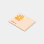 Fun Citrus Orange Slice Personalisierter Individue Post-it Klebezettel (angewinkelt)
