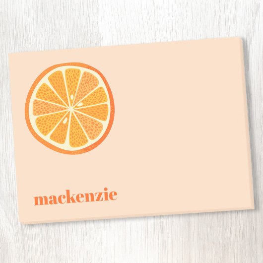 Fun Citrus Orange Slice Personalisierter Individue Post-it Klebezettel