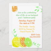 Fun Citrus Slices Party Einladung (Vorne/Hinten)