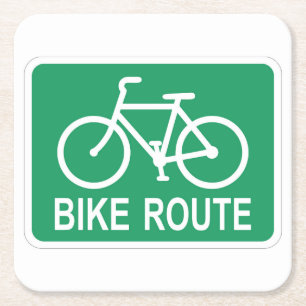Fun Classic Bike Route Unterwegs Untersetzer Set