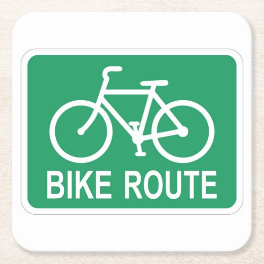 Fun Classic Bike Route Unterwegs Untersetzer Set (Vorderseite)