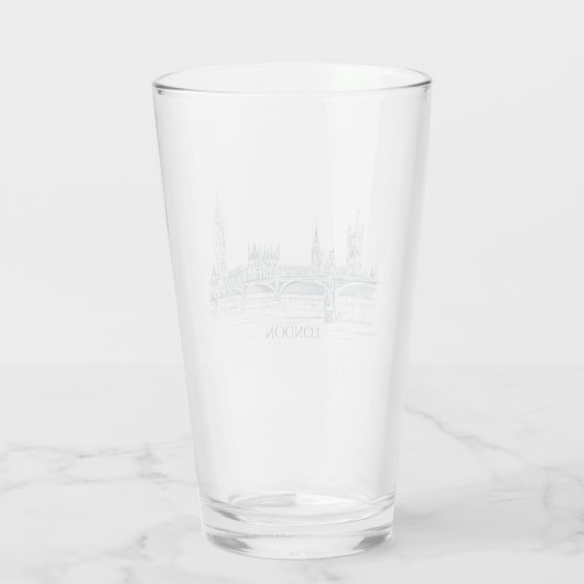 Fun Classic Iconic London Skyline Glas (Rückseite)