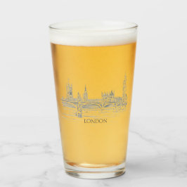 Fun Classic Iconic London Skyline Glas