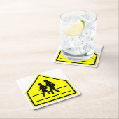 Fun Classic School Crossing Sign Untersetzer Set (Vor Ort)