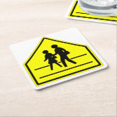 Fun Classic School Crossing Sign Untersetzer Set (angewinkelt)