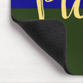 Fun Classy Summer Green Sky Blue "Picnic Script" Mousepad (Ecke)