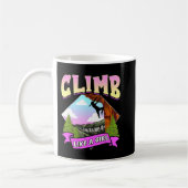 Fun Climb Like A Girl Rock Climbing Bouldering Cli Kaffeetasse (Links)