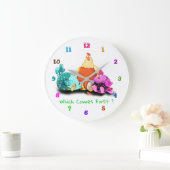 Fun Clock - Chickens Waiting Egg To Hatch Große Wanduhr (Zuhause)