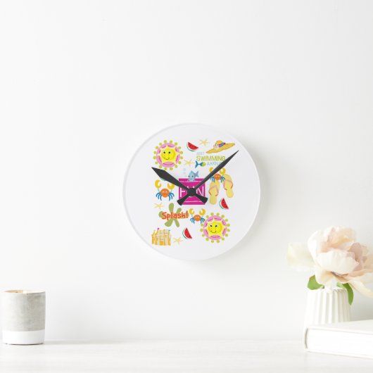 Fun Clock im Beach House Runde Wanduhr (Zuhause)