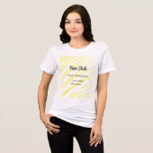 Fun Club bachelorette party yellow lines backgroun Tri-Blend Shirt (Vorderseite voll)
