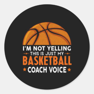 Fun Coach Basketball Lover Runder Aufkleber