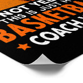 Fun Coach Bysketbyll Player Kinder Poster (Ecke)