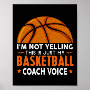 Fun Coach Bysketbyll Player Kinder Poster