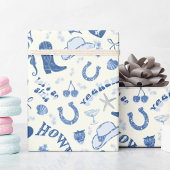 Fun Coastal Cowgirl Bach Club Pattern Geschenkpapier