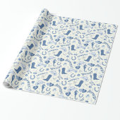 Fun Coastal Cowgirl Bach Club Pattern Geschenkpapier (Ungerollt)